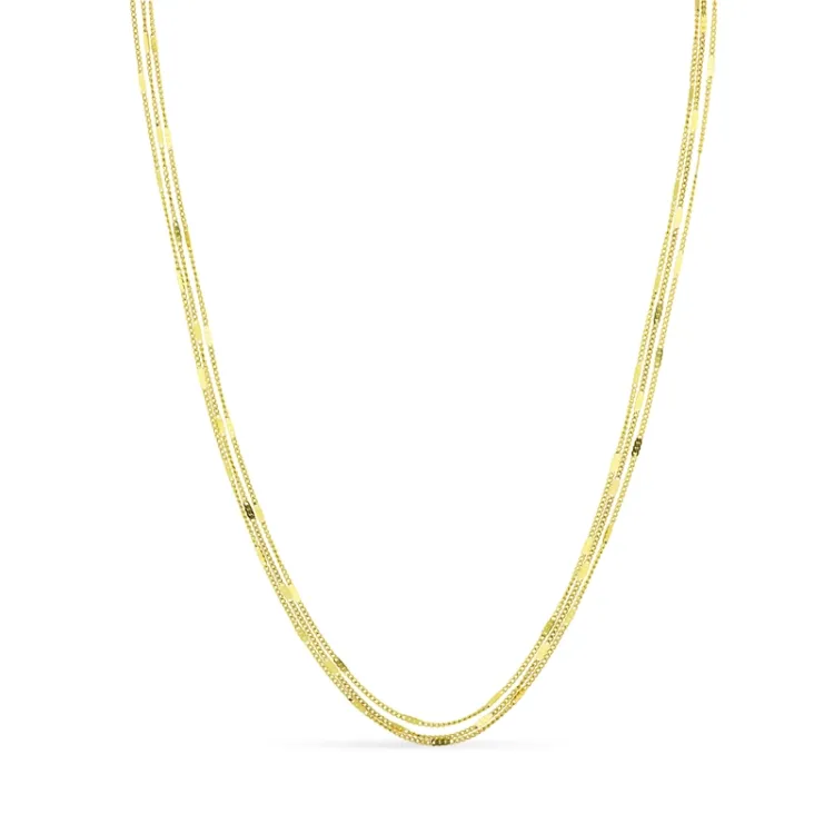 vattentät halsband i förgyllt stål 41 cm x 3 mm  - OCEANA