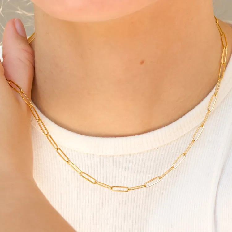vattentät halsband i förgyllt stål 40 + 5 cm x 3,5 mm  - OCEANA