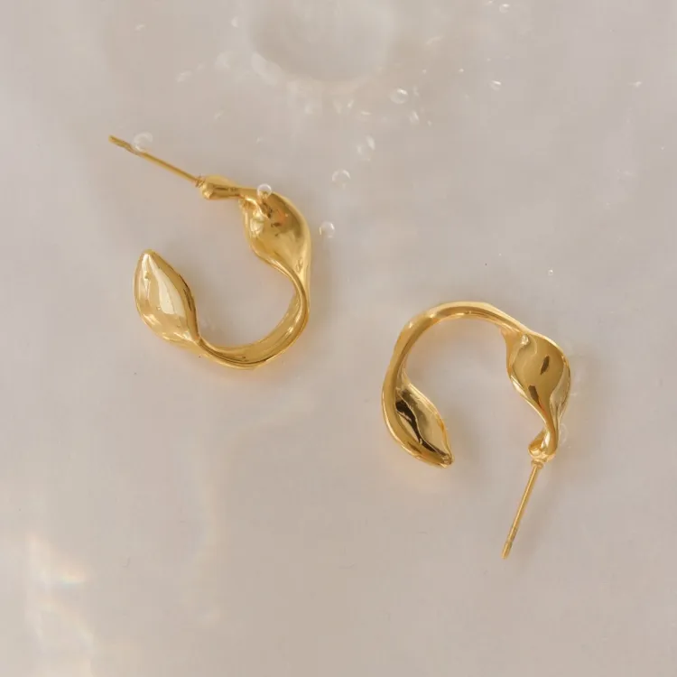 vattentät halvcreol i förgyllt stål - OCEANA