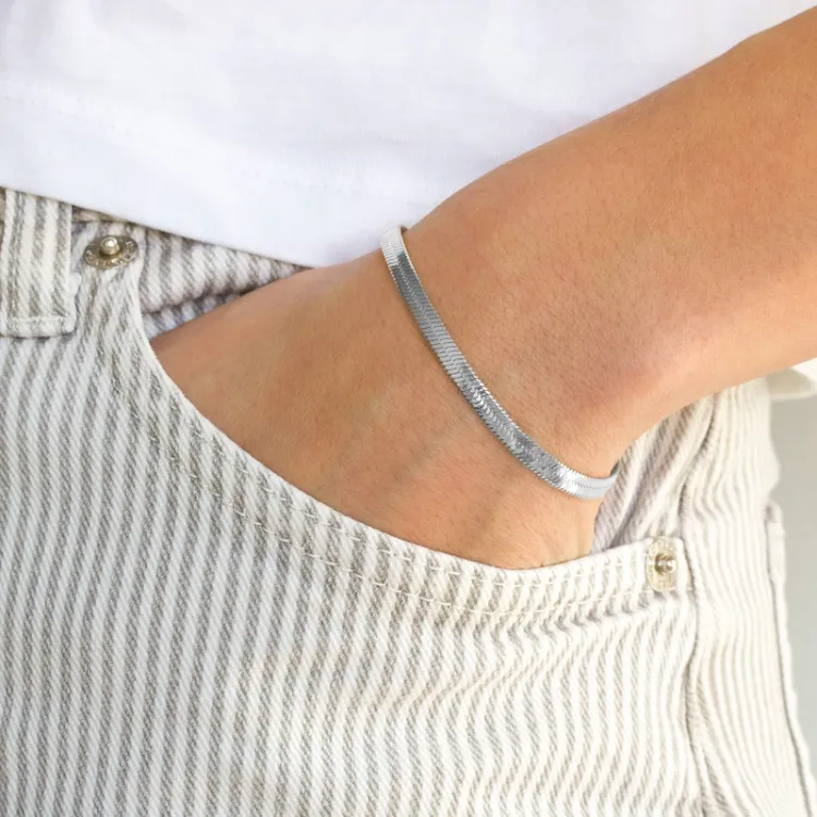 vattentät armband i stål 16 + 5 cm x 4,0 mm  - OCEANA