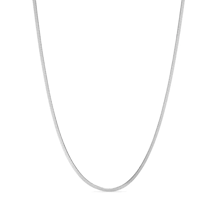vattentät halsband i stål 39 + 8 cm x 2 mm  - OCEANA