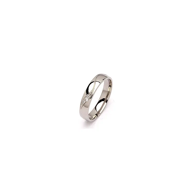 Vigselsring i palladium 0,036 ct