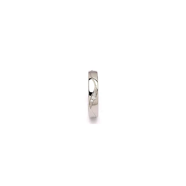 Vigselsring i palladium 0,036 ct