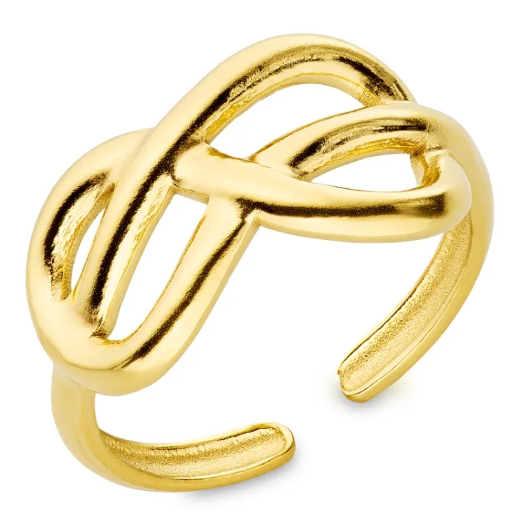 vattentät infinity ring i förgyllt stål - OCEANA