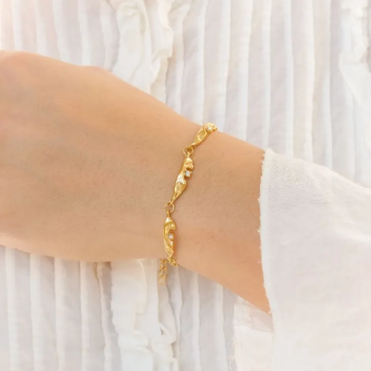 vattentät armband i förgyllt stål - OCEANA