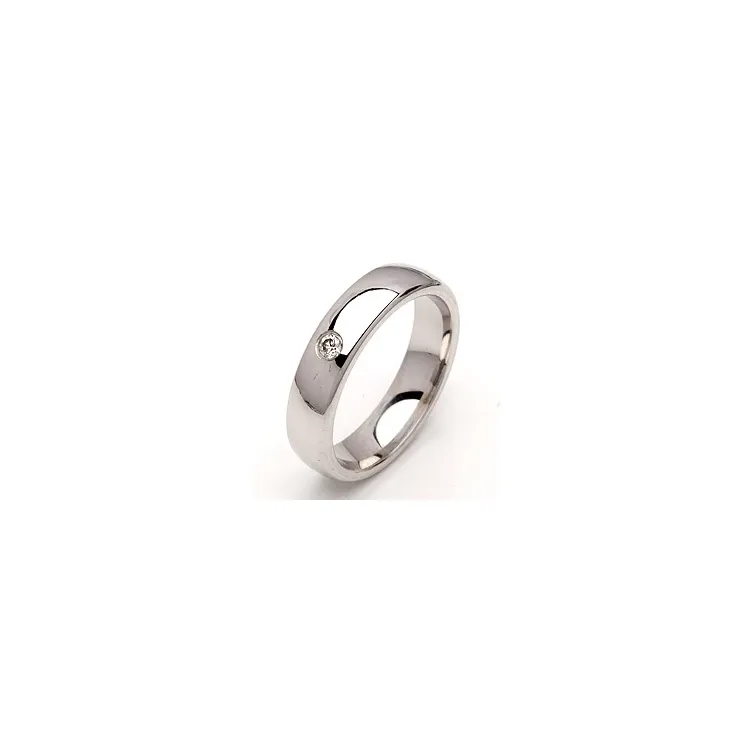 Vigselsring i silver 0,05 ct