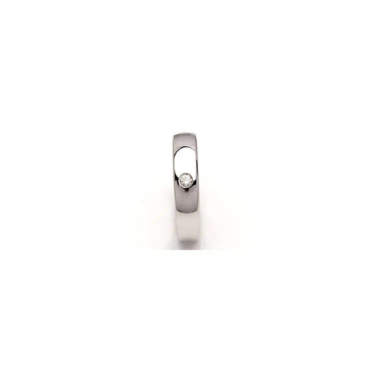 Vigselsring i silver 0,05 ct