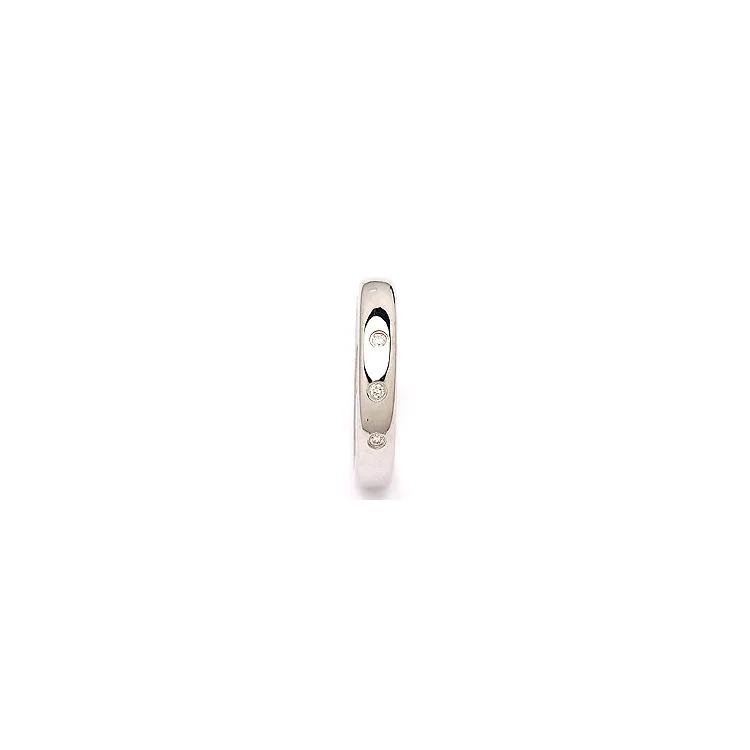 Vigselsring i silver 0,045 ct
