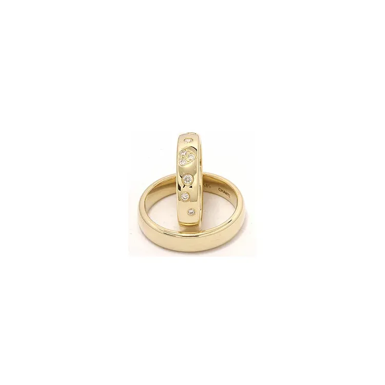 hjärta vigselsringar i 9 karat guld 0,225 ct - set