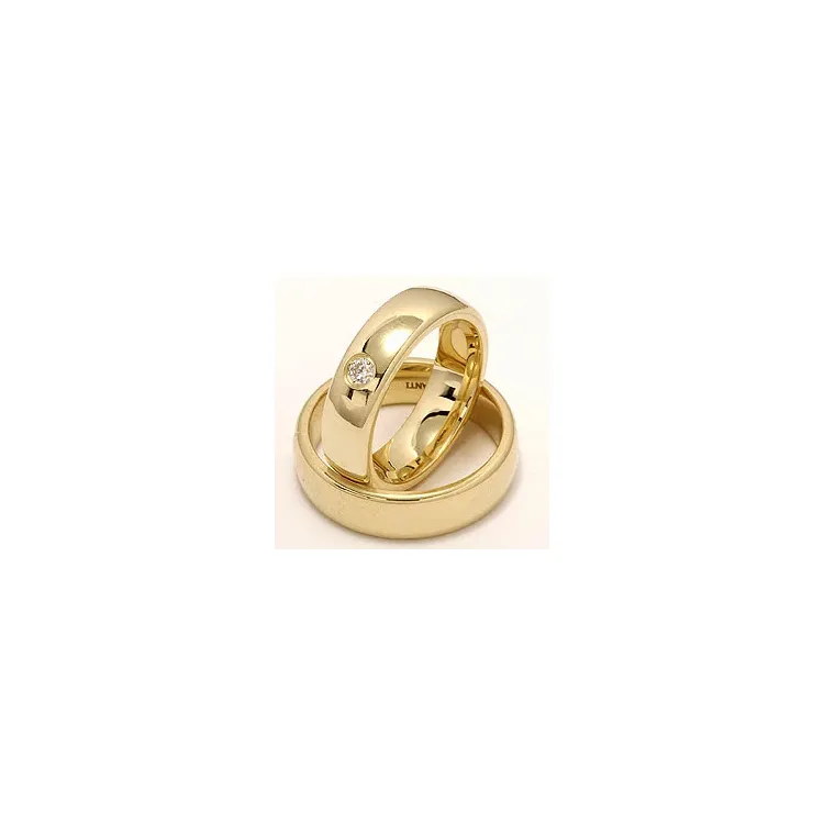 Vigselsringar i 9 karat guld 0,10 ct