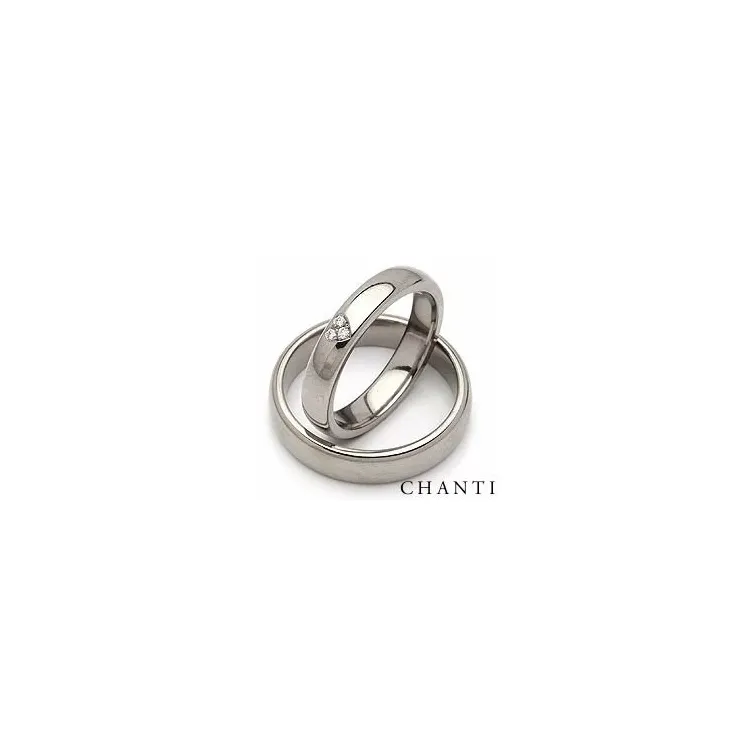 Vigselsringar i titan 0,03 ct