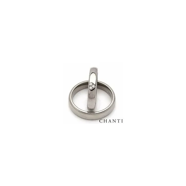 Vigselsringar i titan 0,03 ct