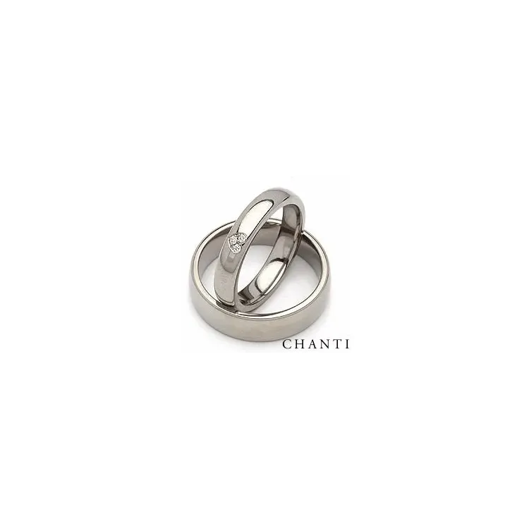 Vigselsringar i titan 0,03 ct