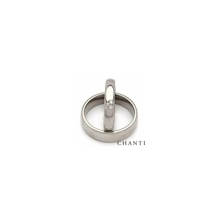 Vigselsringar i titan 0,03 ct