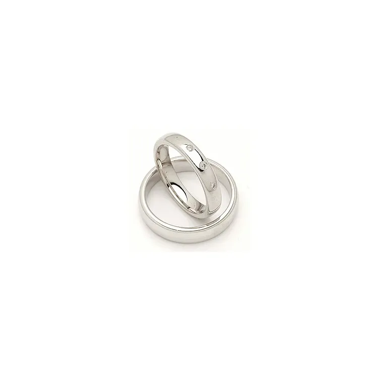 Vigselsringar i 14  karat vitguld 0,045 ct