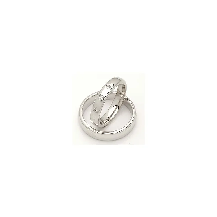 Vigselsringar i 14  karat vitguld 0,045 ct
