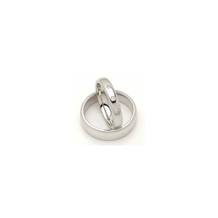Vigselsringar i 14  karat vitguld 0,045 ct