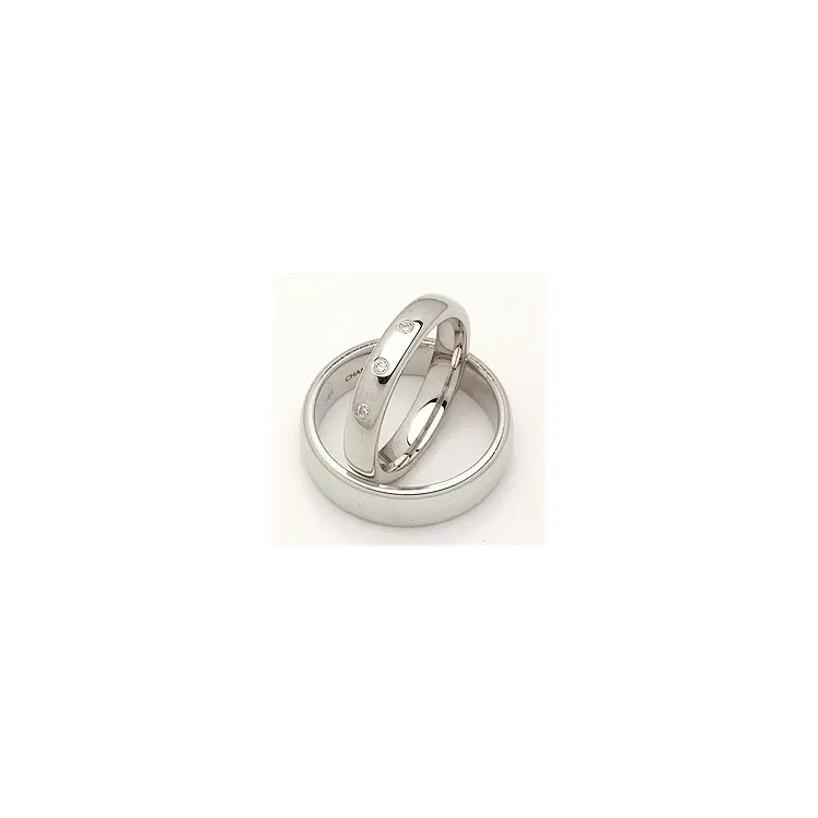 Vigselsringar i 14  karat vitguld 0,045 ct