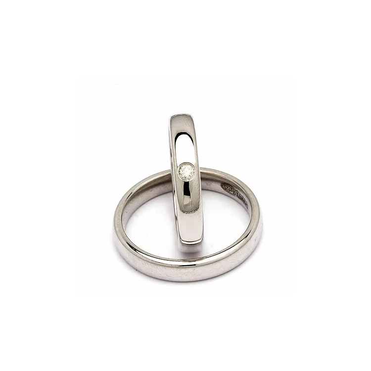 Vigselsringar i silver 0,05 ct