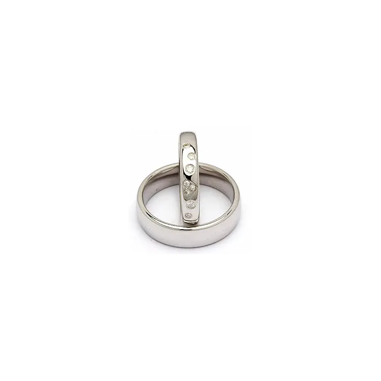 Vigselsringar i silver 0,13 ct