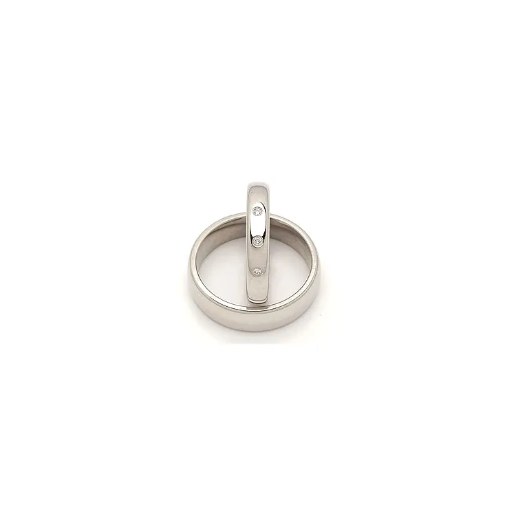 Vigselsringar i silver 0,045 ct