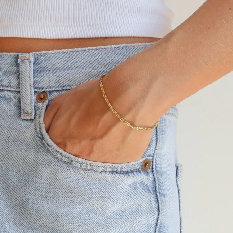 vattentät armband i förgyllt stål  x 2,4 mm  - OCEANA