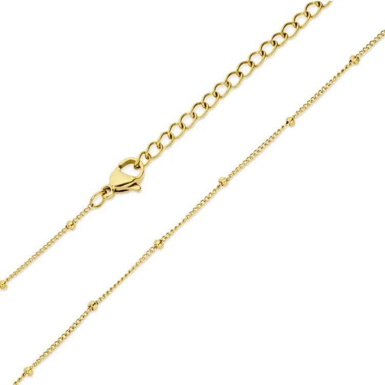 vattentät kula halsband i förgyllt stål 40+5 cm x 2,0 mm  - OCEANA