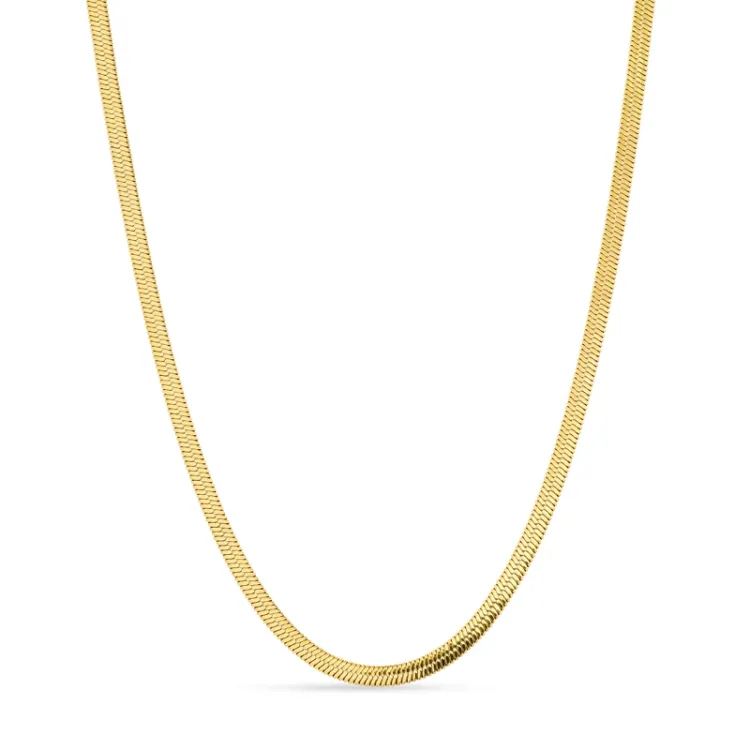 vattentät ormhalskedja i förgyllt stål 40+5 cm x 3 mm  - OCEANA