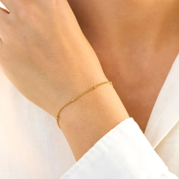 vattentät kula armband i förgyllt stål 16+5 cm x 2,0 mm  - OCEANA