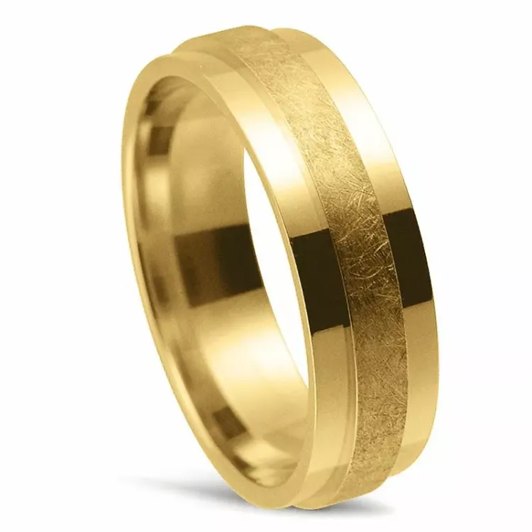 Bred vigselsring i 14  karat guld