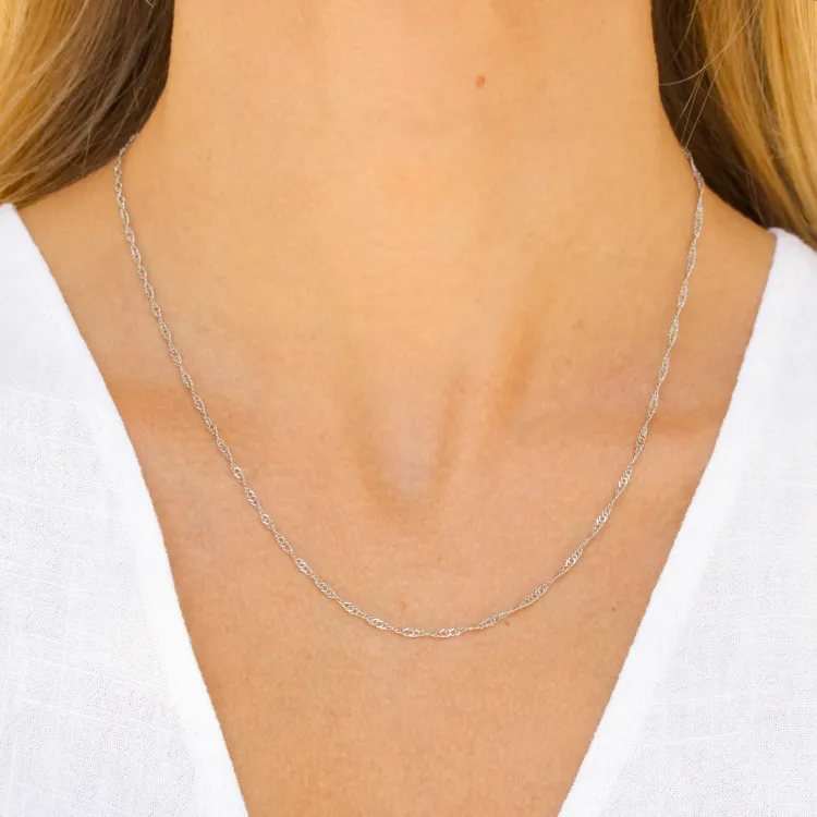 vattentät singapore halsband i stål  x 2,0 mm  - OCEANA