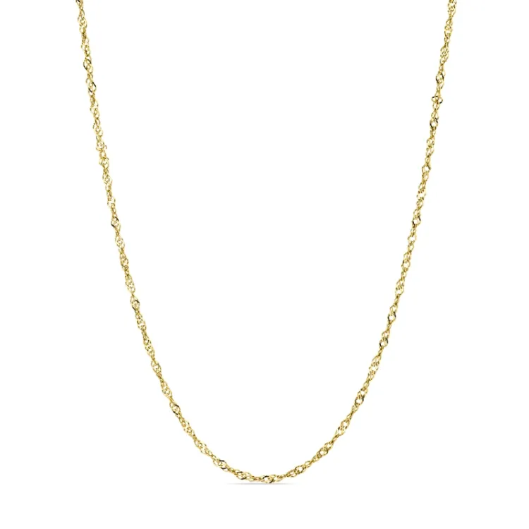 vattentät singapore halsband i förgyllt stål  x 2,0 mm  - OCEANA