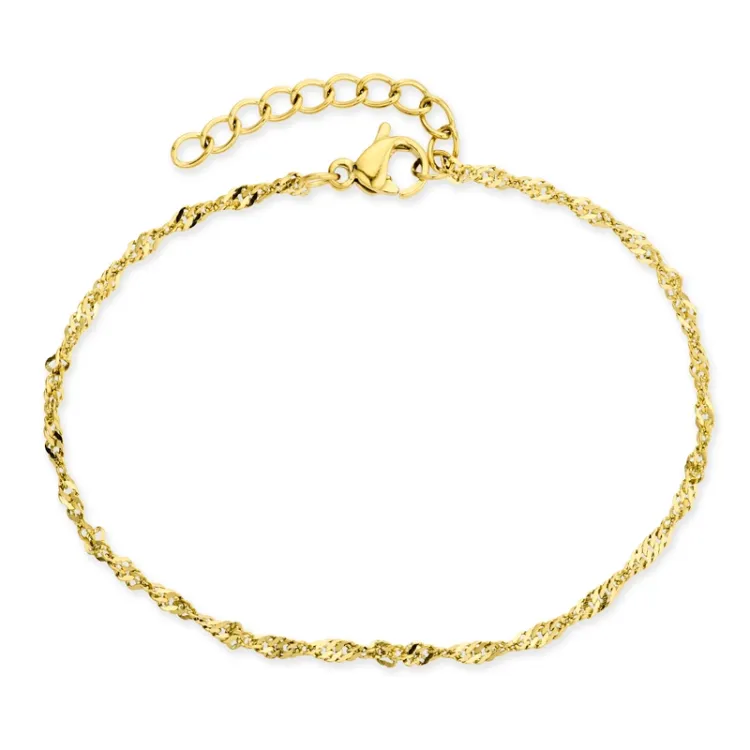 vattentät singapore armband i förgyllt stål  x 2,0 mm  - OCEANA