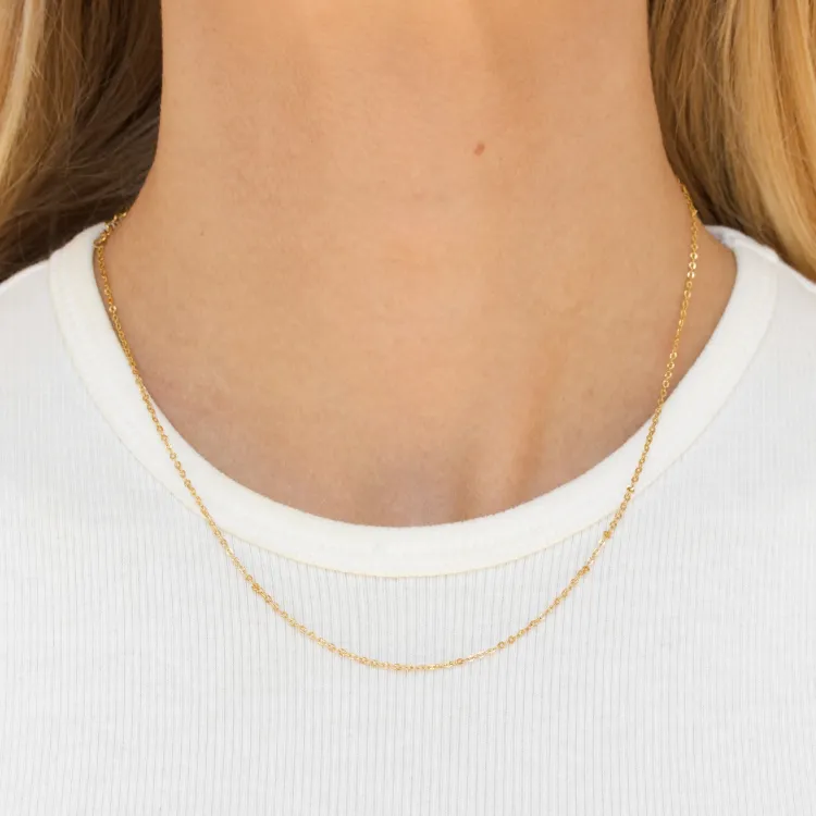 vattentät halsband i förgyllt stål  x 1,5 mm  - OCEANA