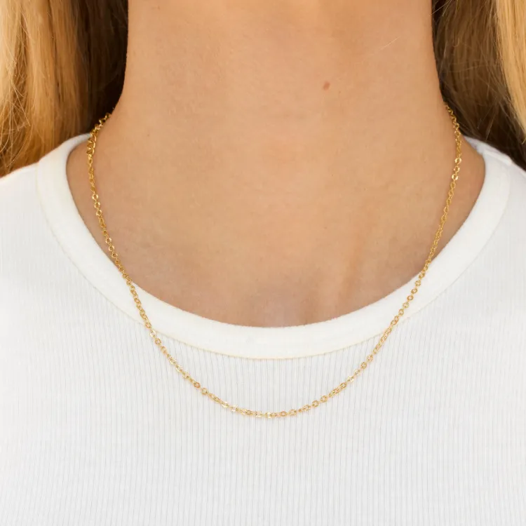 vattentät halsband i förgyllt stål  x 2,0 mm  - OCEANA