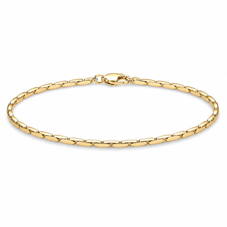 vattentät armband i förgyllt stål  x 1,5 mm 