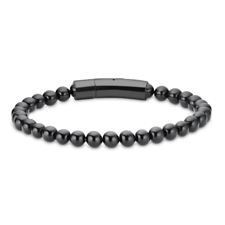 vattentät onyx armband i stål