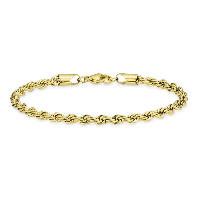 vattentät armband i förgyllt stål  x 3,50 mm 