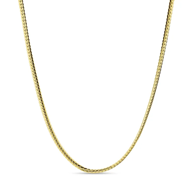 vattentät halsband i förgyllt stål  x 3 mm 