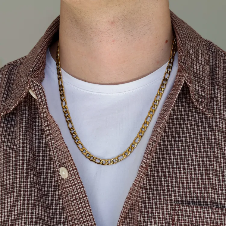 vattentät halsband i förgyllt stål  x 6.50 mm 