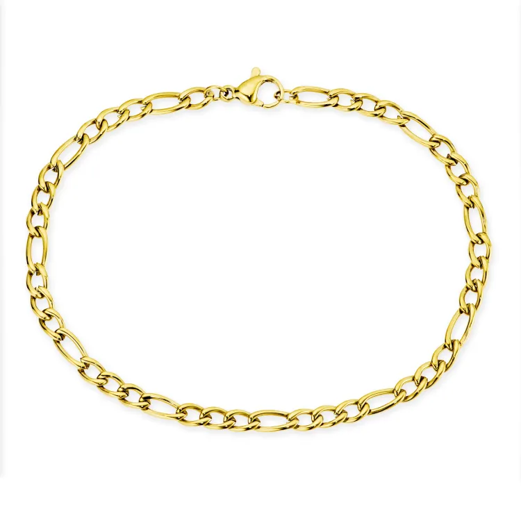 vattentät armband i förgyllt stål  x 4,0 mm 