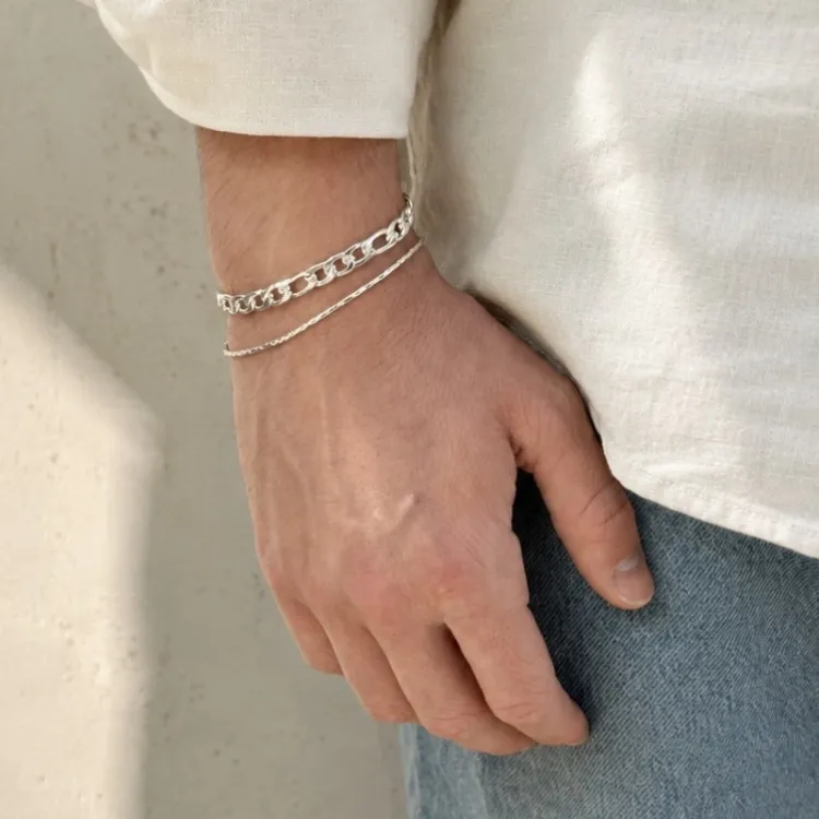 vattentät armband i stål  x 6,5 mm 