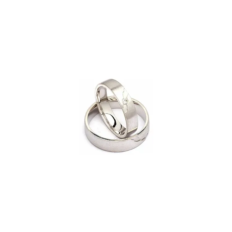 Vigselsringar i silver 0,035 ct