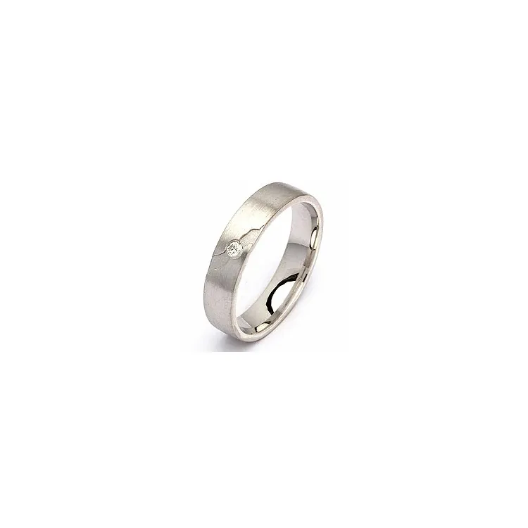 Vigselsring i silver 0,035 ct