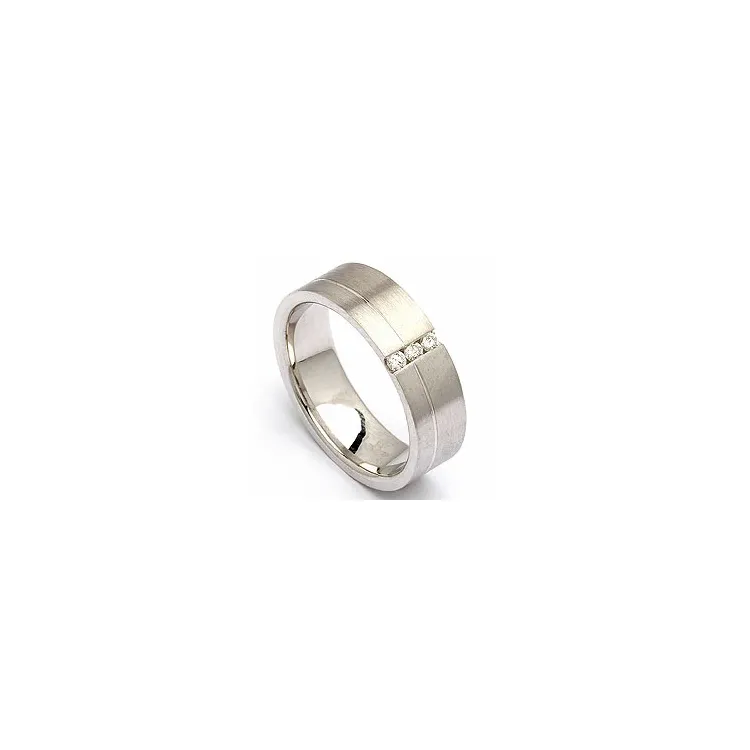 Vigselsring i silver 0,09 ct