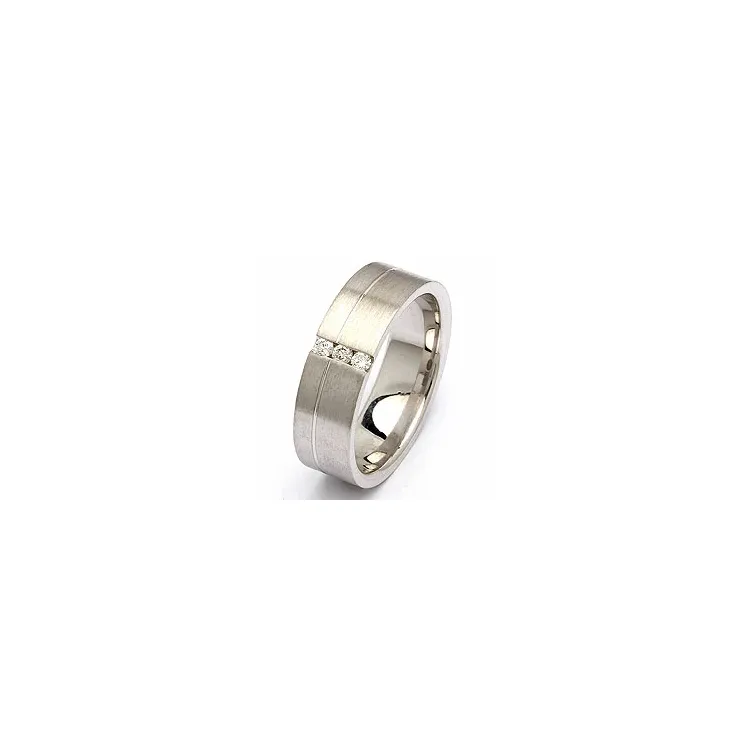 Vigselsring i silver 0,09 ct