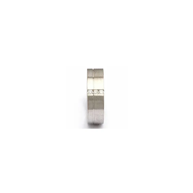 Vigselsring i silver 0,09 ct