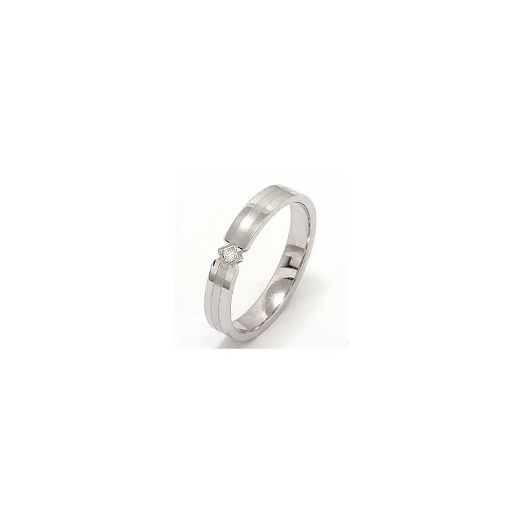 Vigselsring i 14  karat vitguld 0,018 ct
