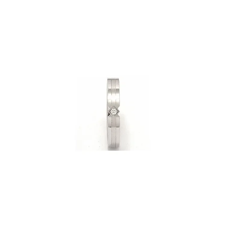 Vigselsring i 14  karat vitguld 0,018 ct