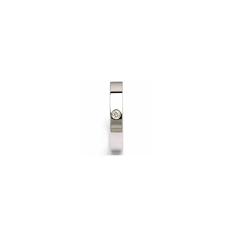 Vigselsring i silver 0,05 ct